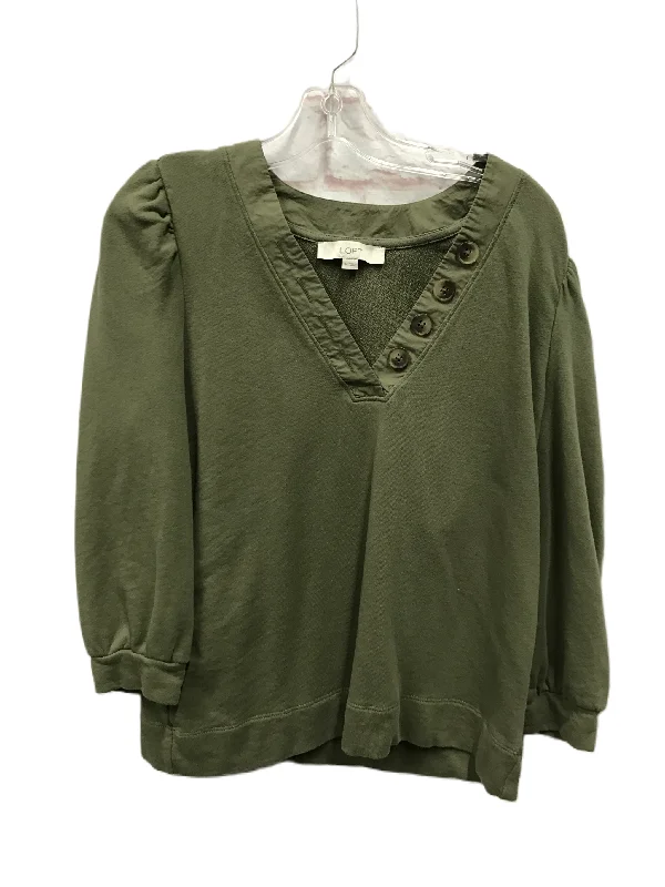 Savings Galore Green Top Long Sleeve By Loft, Size: M