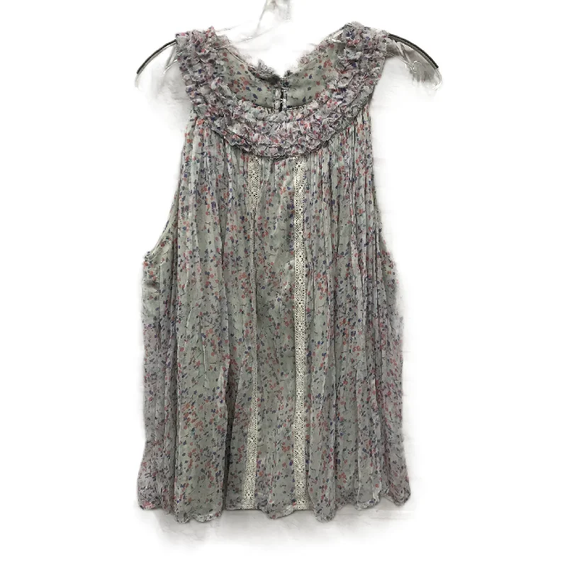 Last Chance Grey & Purple Top Sleeveless By ranna gill, Size: Xl