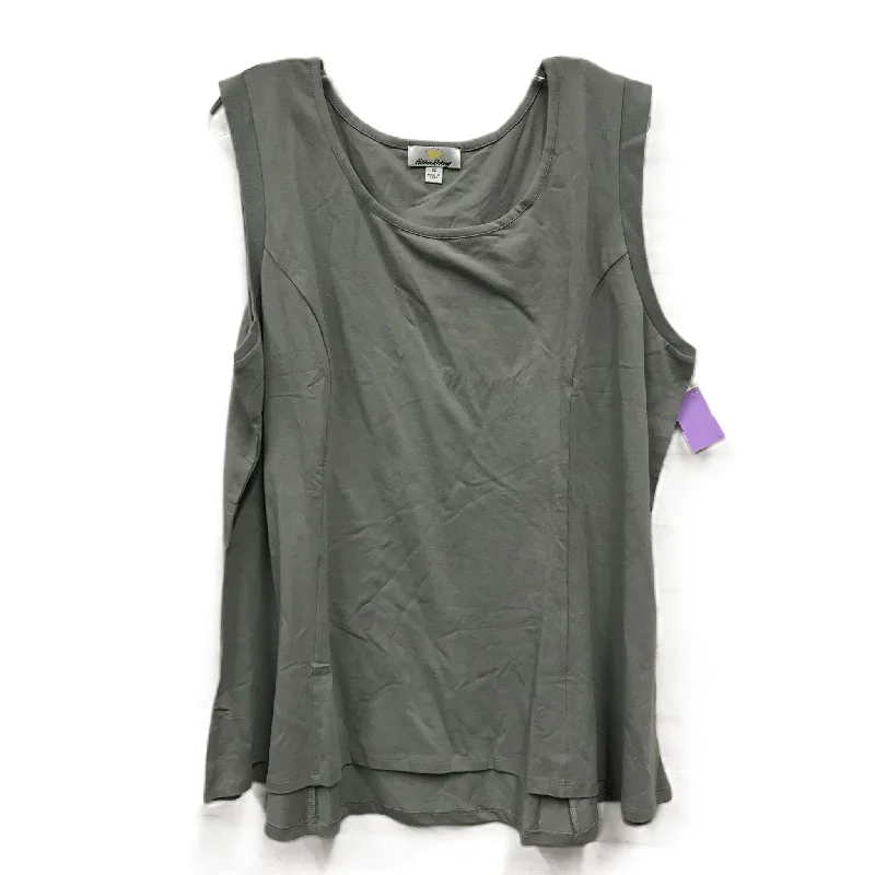 Major Savings Grey Top Sleeveless Basic By kathleen kirkwood, Size: 3x