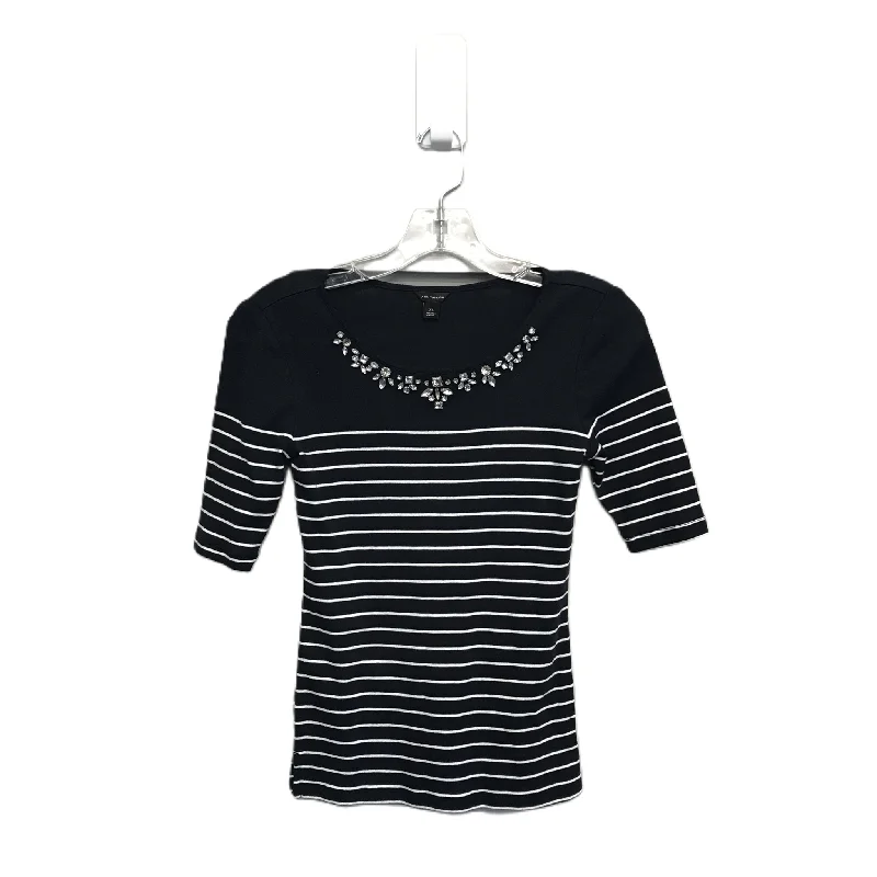 Bonus Savings Navy Top Short Sleeve By Ann Taylor, Size: Xs