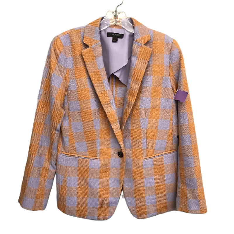 Super Bargain Orange & Purple Blazer By Ann Taylor, Size: M