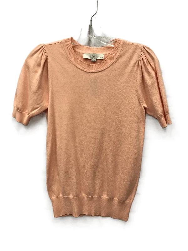 Unmissable Offer Orange Top Short Sleeve By Loft, Size: Petite Xxs