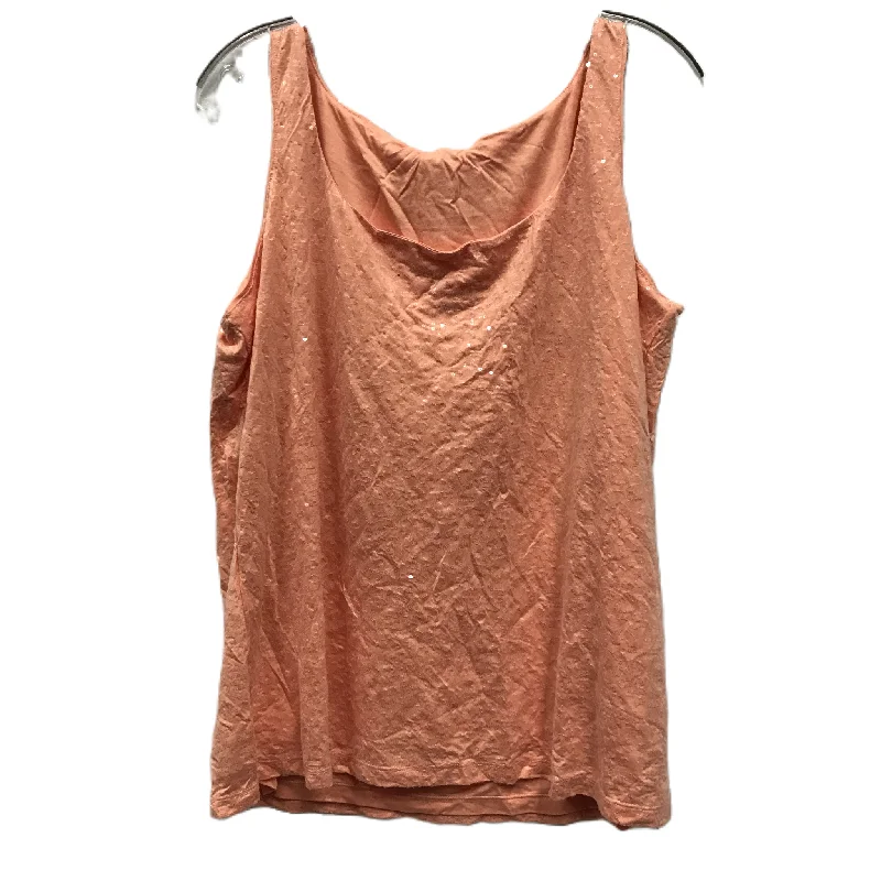 Don't Miss Orange Top Short Sleeve By Talbots, Size: 1x