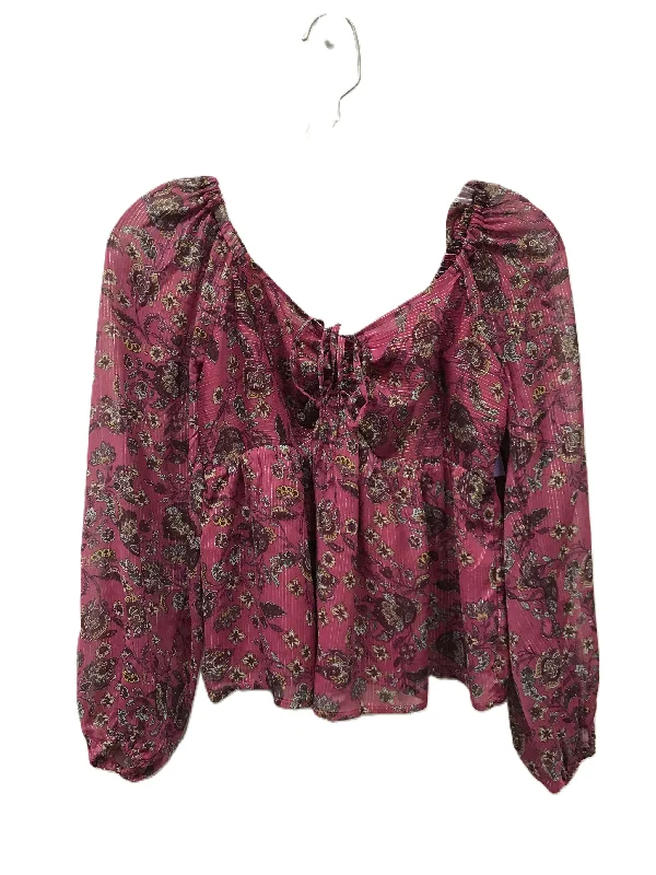 Year-End Clearance Pink Top Long Sleeve By Loft, Size: Petite Xxs