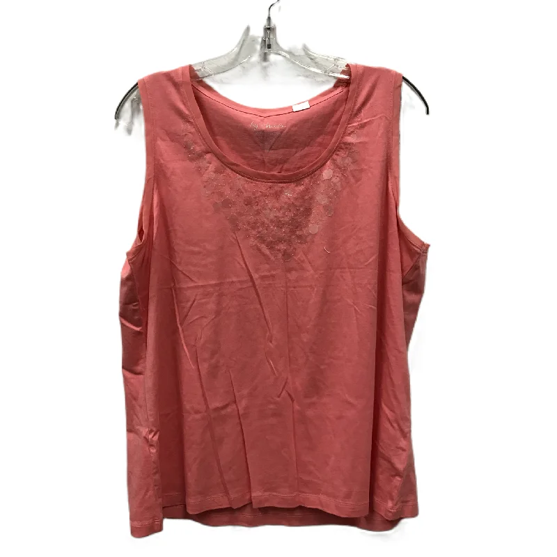 Online Only Pink Top Sleeveless By Chicos, Size: Xl