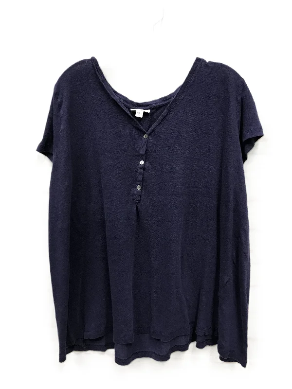 Deal Alert Purple Top Short Sleeve By J. Jill, Size: Xl