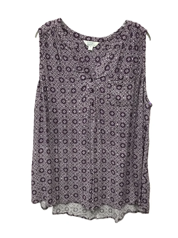Discount Days Purple Top Sleeveless By Market & Spruce, Size: 2x