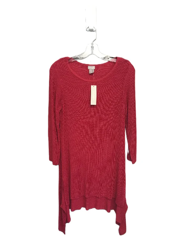 Online Only Red Top Long Sleeve By Chicos, Size: M
