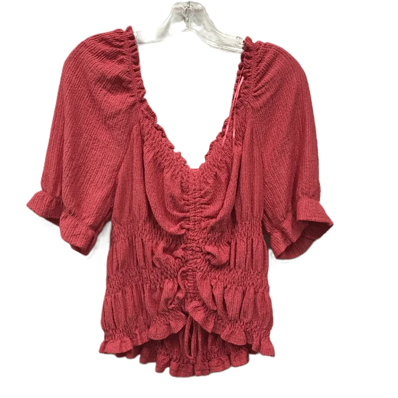 Buy Now Red Top Short Sleeve By Pilcro, Size: Xl
