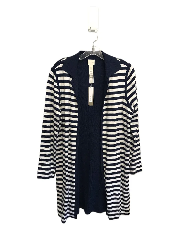 Super Sale Striped Pattern Sweater Cardigan By Chicos, Size: M
