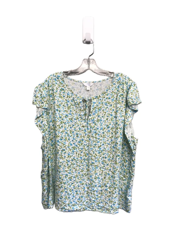 Markdowns Top Short Sleeve By Time And Tru  Size: 2x