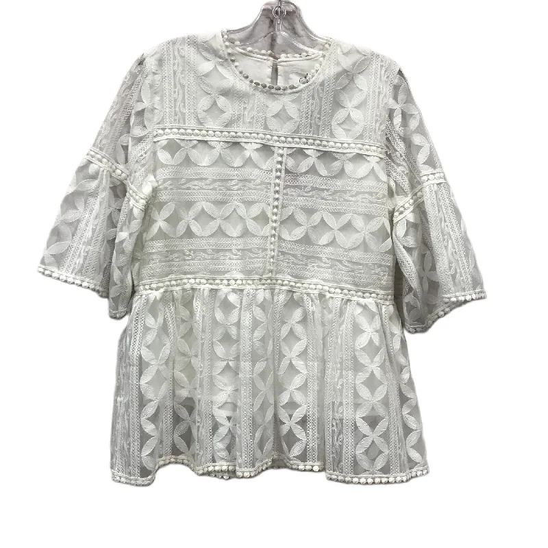 Mega Sale White Top Short Sleeve By Cme, Size: Xl