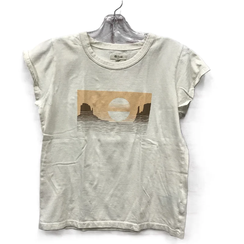 Act Fast White Top Short Sleeve By Madewell, Size: M