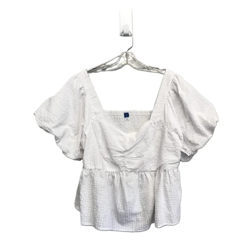 Deal Dash White Top Short Sleeve By Old Navy, Size: 2x