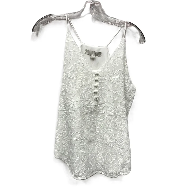 Can't Miss White Top Sleeveless By Loft, Size: Xs