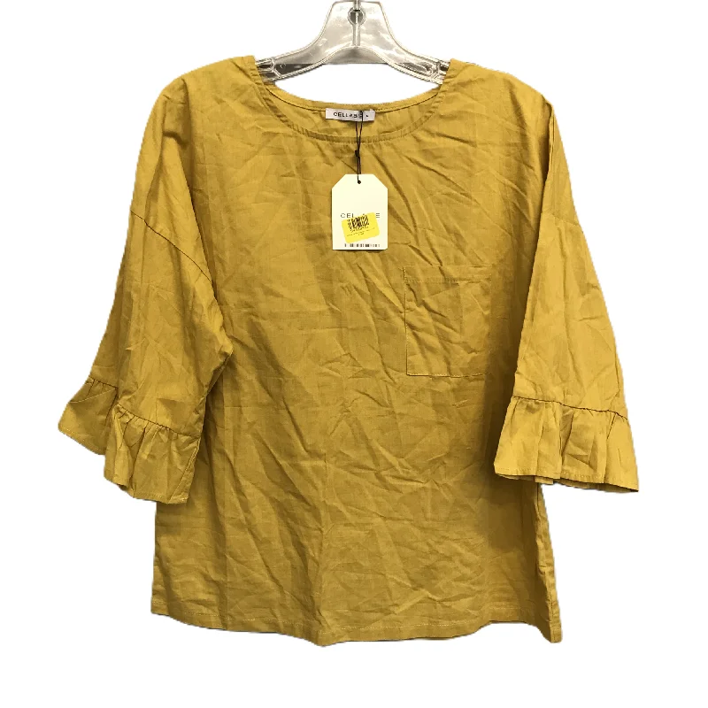 Today's Special Yellow Top Short Sleeve By Cellabie, Size: M