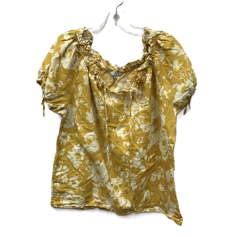 Hurry In Yellow Top Short Sleeve By hester&orchard, Size: Xl