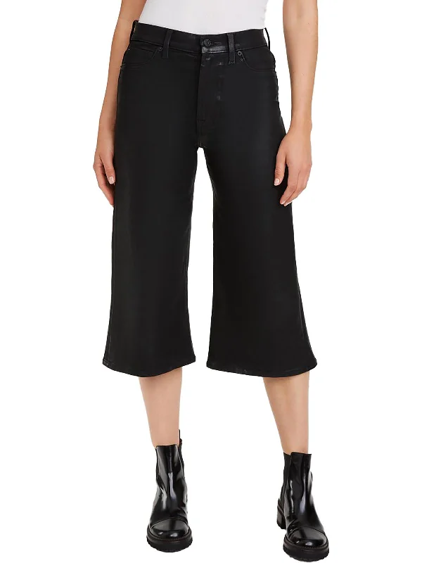 Exclusive Online Offer Alexa Culotte Womens Capri Coated Flare Jeans