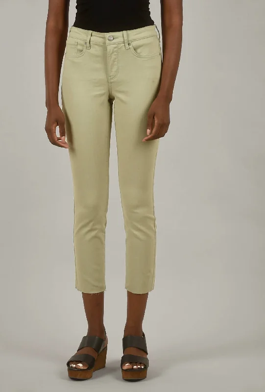 Alina Raw-Hem Skinny Denim Jean In Bamboo