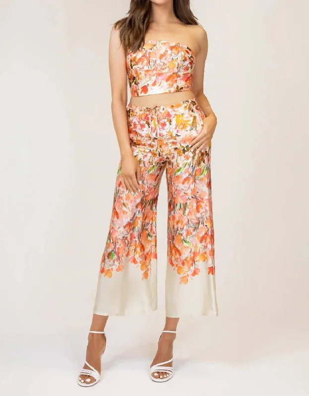 Early Access Alora Pants In Peach Multi