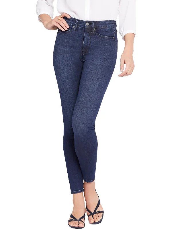 Limited Availability Ami Womens High-Rise Dark Wash Skinny Jeans