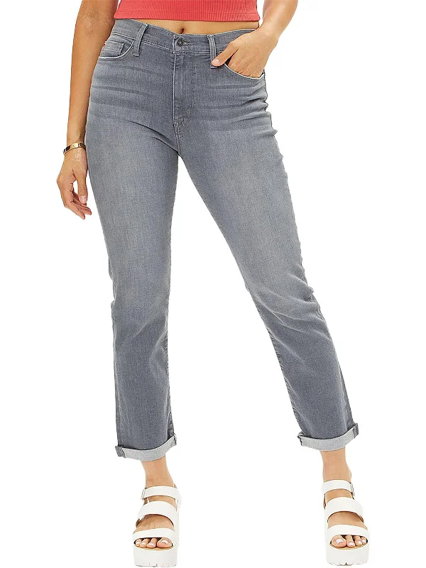 Savings Galore Blair Womens High-Rise Cropped Straight Leg Jeans