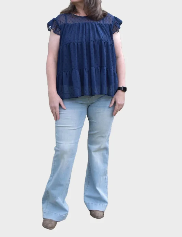 Super Sale Braided Waist Wide Leg Jeans In Light Wash