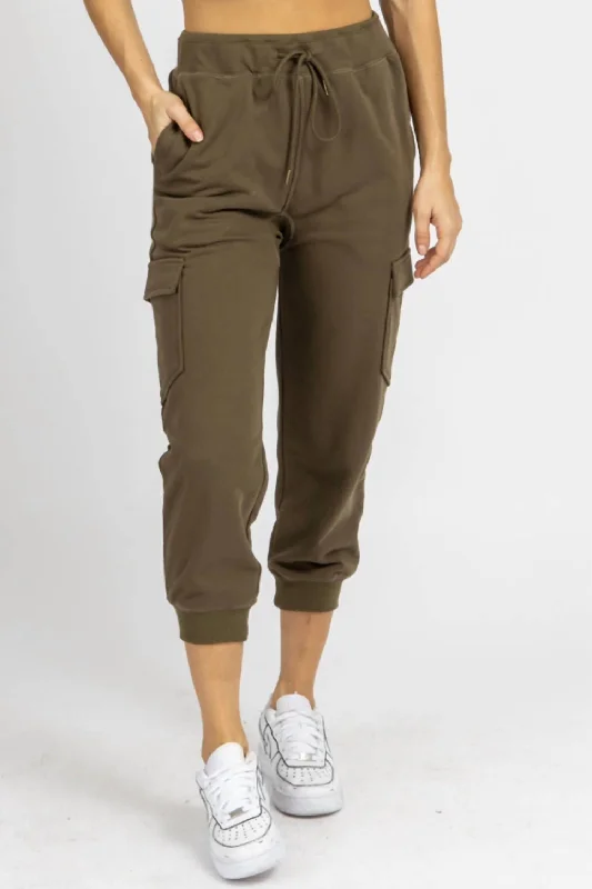 Value Deals Cargo Relaxed Joggers In Olive