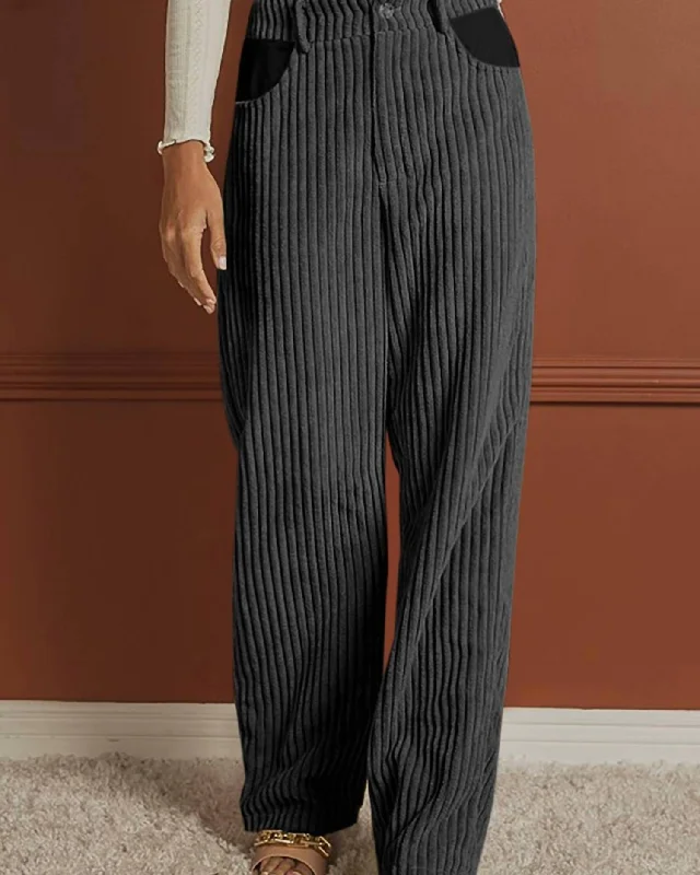 Price Cut Corduroy Pants In Grey