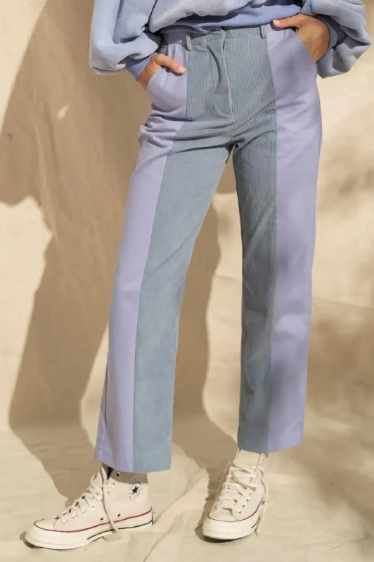 Year-End Sale Danielle Split Panel Pants In Blue