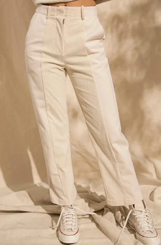 Exclusive Deal Danielle Split Panel Pants In Ivory