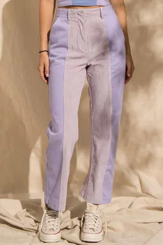 Limited Time Offer Danielle Split Panel Pants In Lavender