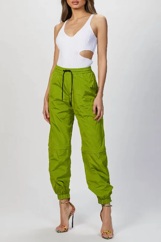 Limited Stock Detachable-Leg Track Pant In Pistachio