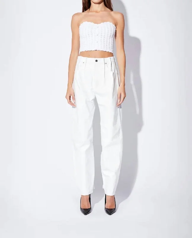 Final Markdown Ele Pant In White Crinkle