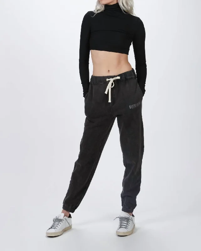 Members Only Faded Joggers In Black