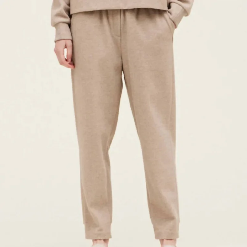 Markdown Madness Felt Pants In Beige