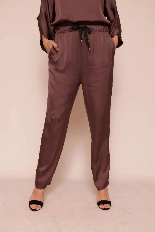 Weekend Special Galina Silky Pant In Mocha