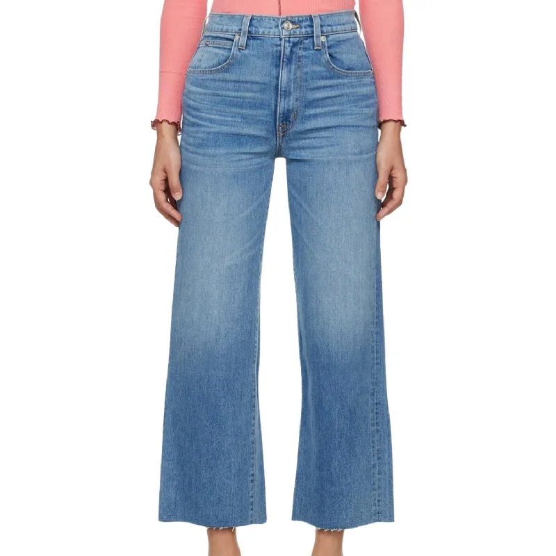 Grace Crop Jeans In Blue Bird