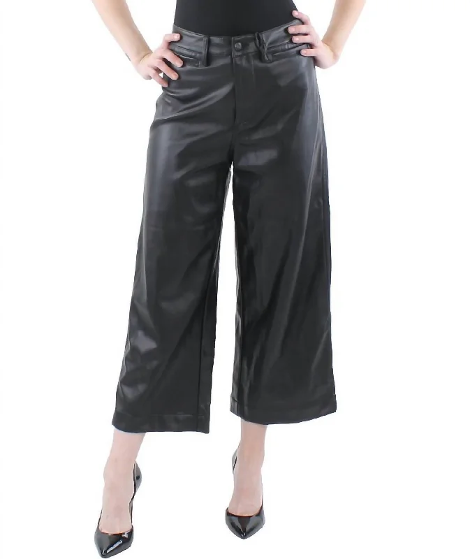 Fantastic Offers High Rise Clean Wide Vegan Pant In Black