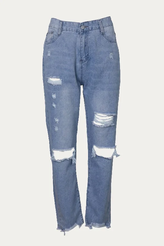 Deep Discounts High-Rise Straight-Leg Jeans In Light Wash