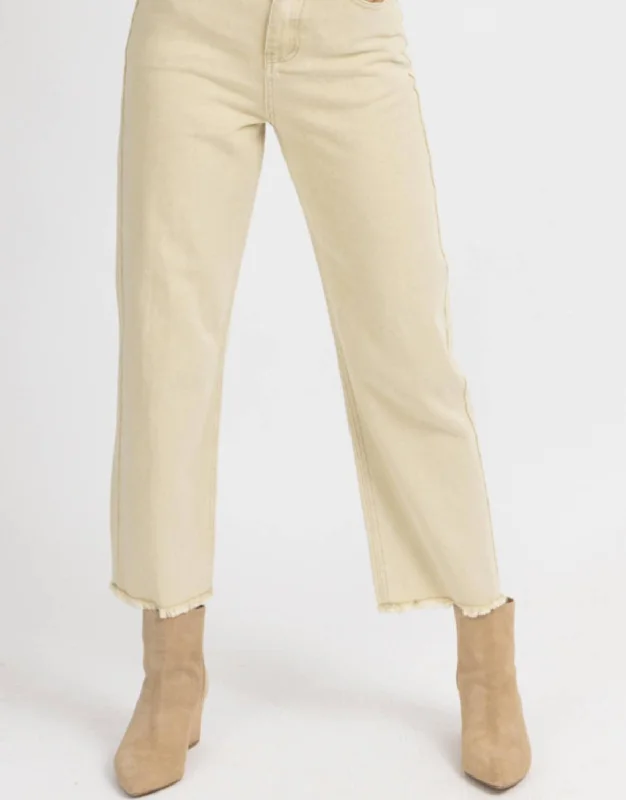 Special Discount High Waisted Flare Jeans In Neutral Khaki
