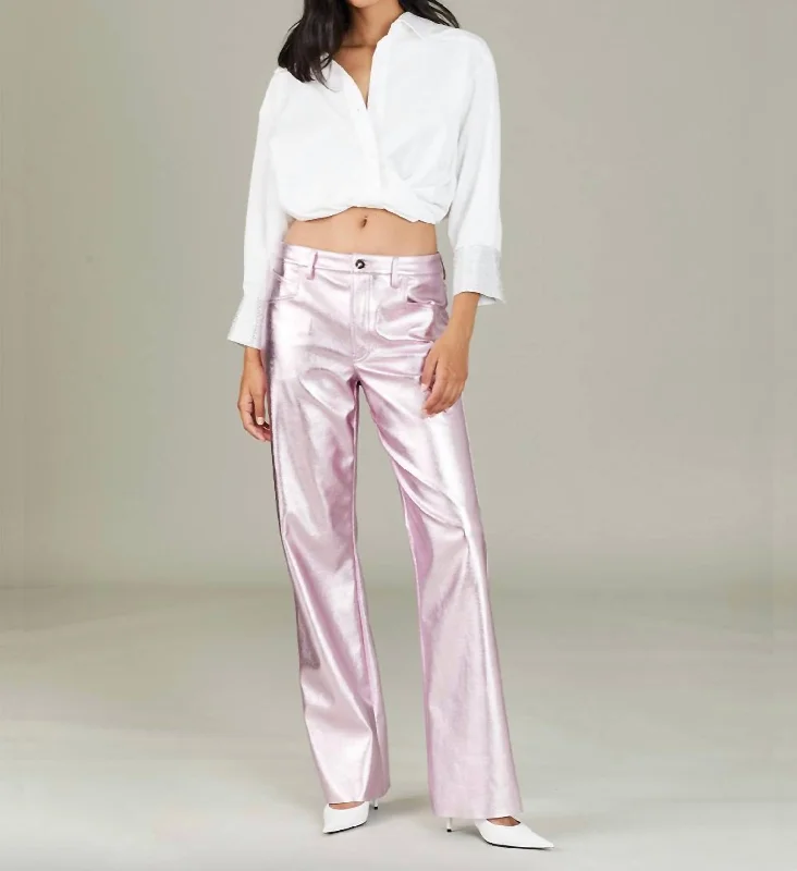 Savings Spectacular Jay Pant In Pink Metallic