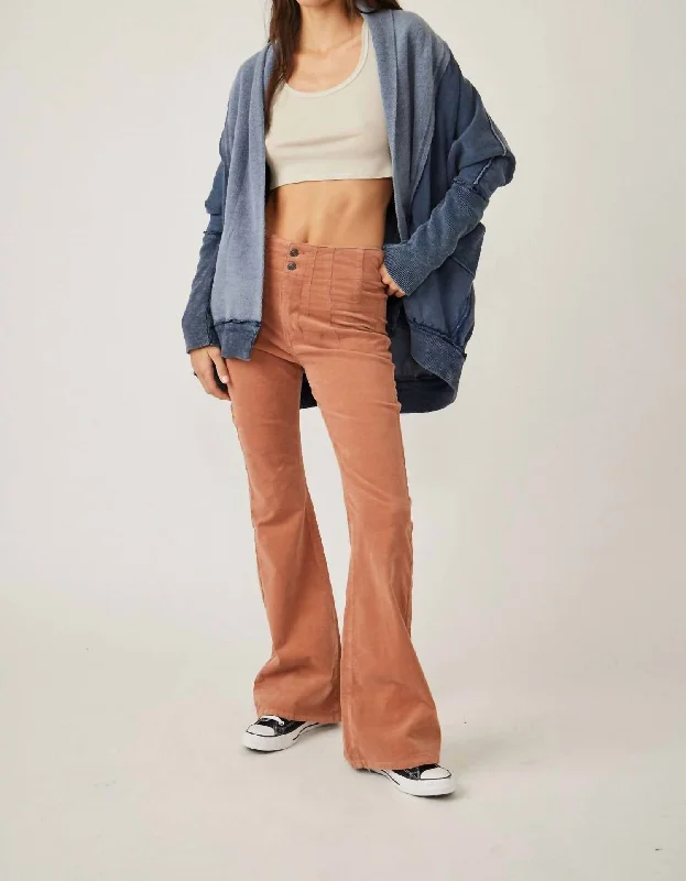 Super Deal Jayde Cord Flare In Tan
