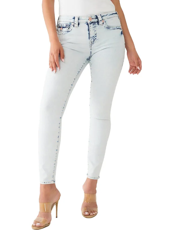 Reduced Prices Jennie Curvy Womens Mid-Rise Light Wash Skinny Jeans