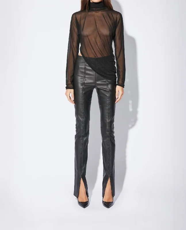 Stock Clearance Kaimi Pant In Black Leather