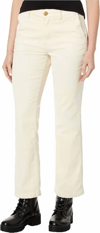 Can't Be Beat Kelsey Corduroy Flare Trouser In Ivory