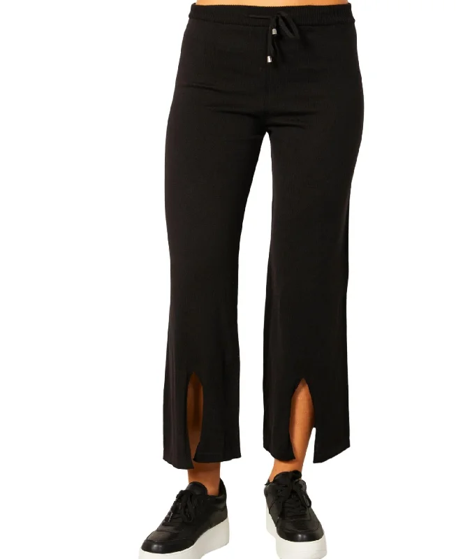 Sale Event Knit Pant W/ Middle Silt In Black