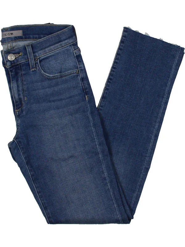 Deal of the Day Lara Womens Mid-Rise Ankle Straight Leg Jeans