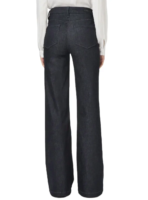Final Sale Leenah High Rise With Gold Clasp Wide Leg Jean In Montecito