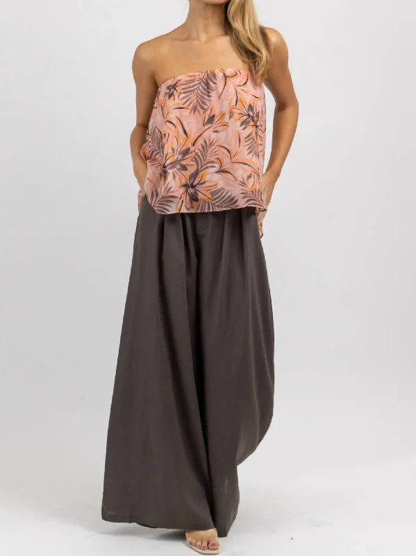 Unbeatable Prices Linen Wide Leg Trouser In Olive Tree